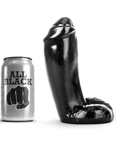 ALL BLACK DILDO REALISTICO 18 CM