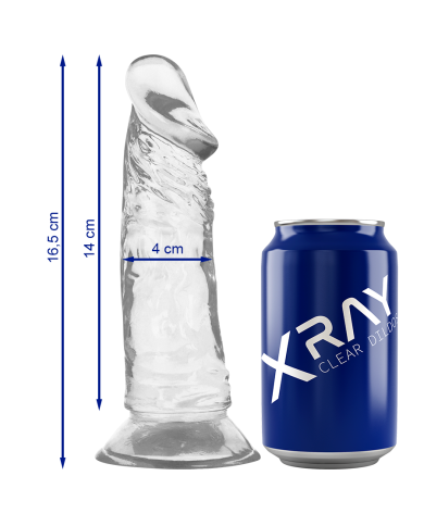 XRAY CLEAR DILDO TRANSPARENTE 165CM X 4CM