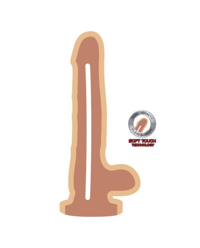GET REAL DUAL DENSITY DILDO 12 CM CON TESTICULOS NATURAL