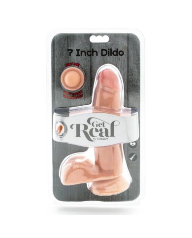 GET REAL DUAL DENSITY DILDO 12 CM CON TESTICULOS NATURAL