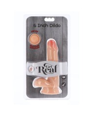 GET REAL DUAL DENSITY DILDO 17 CM CON TESTICULOS NATURAL
