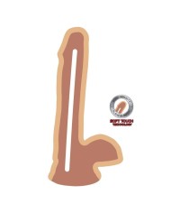 GET REAL DUAL DENSITY DILDO 17 CM CON TESTICULOS NATURAL
