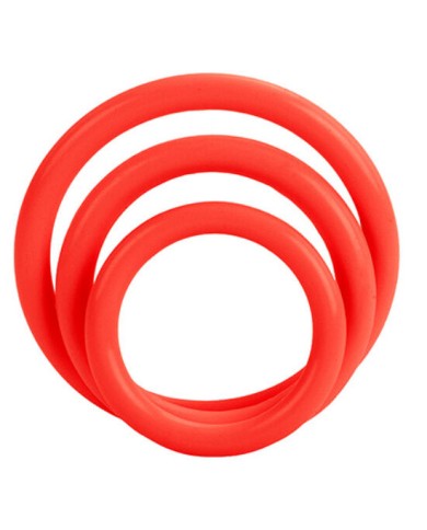 CALEXOTICS SET TRES ANILLAS ERECCION ROJO CALEXOTICS SET TRES ANILLAS ERECCION ROJO
