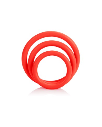 CALEXOTICS SET TRES ANILLAS ERECCION ROJO CALEXOTICS SET TRES ANILLAS ERECCION ROJO