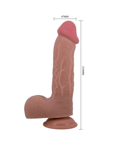 PRETTY LOVE SLIDING SKIN SERIES DILDO REALISTICO CON VENTOSA PIEL DESLIZANTE MULATO 234 CM