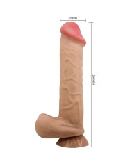 PRETTY LOVE SLIDING SKIN SERIES DILDO REALISTICO CON VENTOSA PIEL DESLIZANTE 26 CM