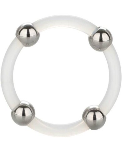 CALEXOTICS ANILLO DE SILICONA CON CUENTAS DE ACERO TALLA L CALEXOTICS ANILLO DE SILICONA CON CUENTAS DE ACERO TALLA L
