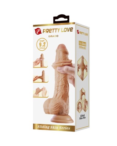 PRETTY LOVE DRACO DILDO REALISTICO 23 CM NATURAL