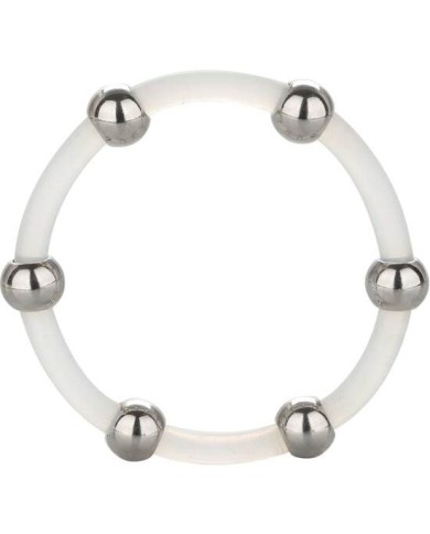 CALEXOTICS ANILLO DE SILICONA CON CUENTAS DE ACERO TALLA XL CALEXOTICS ANILLO DE SILICONA CON CUENTAS DE ACERO TALLA XL