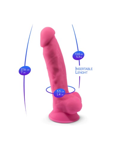 SILEXD MODELO 1 PENE REALISTICO SILICONA PREMIUM SILEXPAN ROSA FLUORESCENTE 175 CM