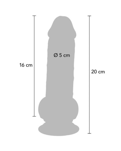 GET REAL PENE REALISTICO DELUXE CON TESTICULOS EXTRA GRUESO 20 CM
