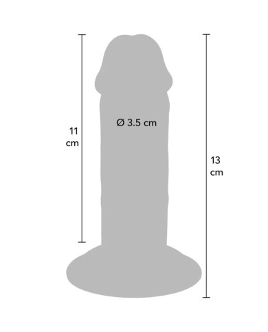 GET REAL DILDO DELUXE DONG GRUESO DE DOBLE DENSIDAD TPE 13 CM