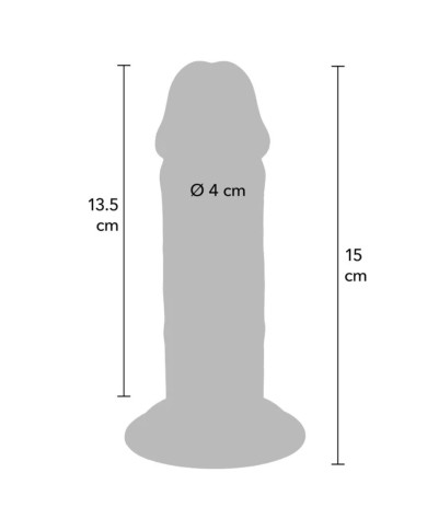 GET REAL DILDO DELUXE DONG GRUESO DE DOBLE DENSIDAD TPE 15 CM