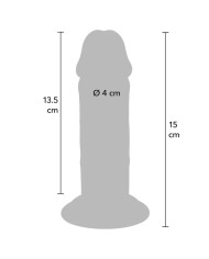 GET REAL DILDO DELUXE DONG GRUESO DE DOBLE DENSIDAD TPE 15 CM