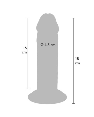 GET REAL DILDO DELUXE DONG GRUESO DE DOBLE DENSIDAD TPE 18 CM