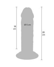 GET REAL DILDO DELUXE DONG GRUESO DE DOBLE DENSIDAD TPE 20 CM