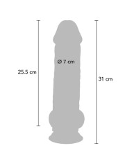 GET REAL PENE REALISTICO DELUXE CON TESTICULOS EXTRA GRUESO 31 CM