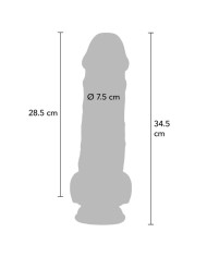 GET REAL PENE REALISTICO DELUXE CON TESTICULOS EXTRA GRUESO 345 CM