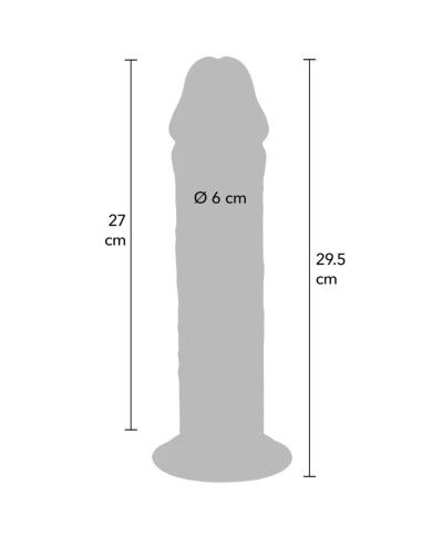 GET REAL DILDO DELUXE DONG GRUESO DE DOBLE DENSIDAD TPE 295 CM
