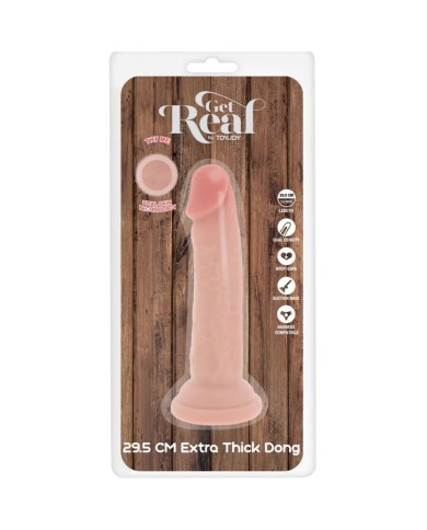 GET REAL DILDO DELUXE DONG GRUESO DE DOBLE DENSIDAD TPE 295 CM