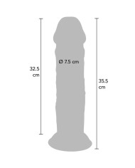 GET REAL DILDO DELUXE DONG GRUESO DE DOBLE DENSIDAD TPE 355 CM