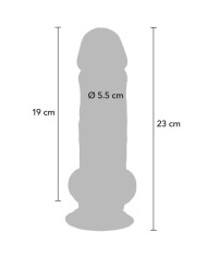 GET REAL PENE REALISTICO DELUXE CON TESTICULOS EXTRA GRUESO 23 CM