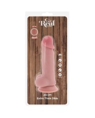 GET REAL PENE REALISTICO DELUXE CON TESTICULOS EXTRA GRUESO 23 CM