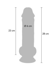 GET REAL PENE REALISTICO DELUXE CON TESTICULOS EXTRA GRUESO 28 CM