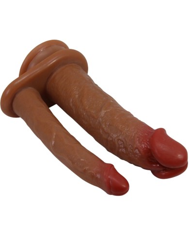 PRETTY LOVE HULBERT DOBLE DILDO REALISTICO CON VIBRACION MULATO