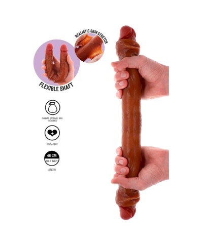 GET REAL DILDO DOBLE DONG DE SILICONA CARAMELO 46 CM