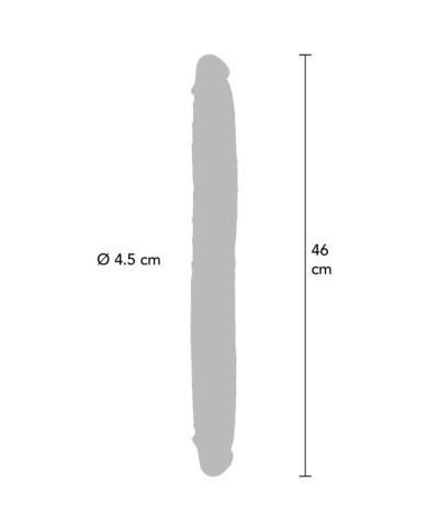 GET REAL DILDO DOBLE DONG DE SILICONA CARAMELO 46 CM