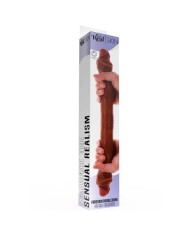 GET REAL DILDO DOBLE DONG DE SILICONA CARAMELO 46 CM