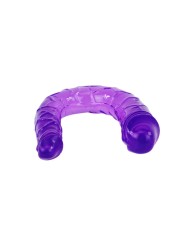 BAILE DILDO DOBLE EN GELATINA FLEXIBLE LILA