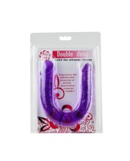 BAILE DILDO DOBLE EN GELATINA FLEXIBLE LILA