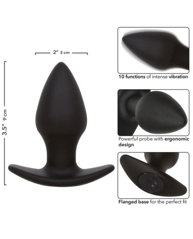 CALEXOTICS ROCK BOTTOM PERFECT PLUG ANAL 10 VIBRACIONES SILICONA NEGRO