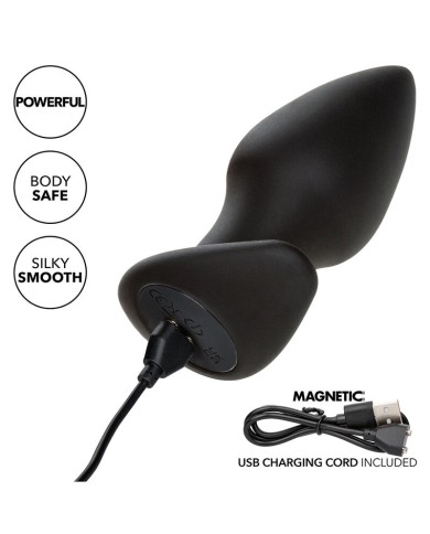 CALEXOTICS ROCK BOTTOM PERFECT PLUG ANAL 10 VIBRACIONES SILICONA NEGRO