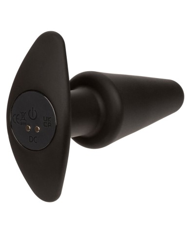 CALEXOTICS ROCK BOTTOM PLUG ANAL CONICO 10 VIBRACIONES SILICONA NEGRO