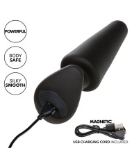 CALEXOTICS ROCK BOTTOM PLUG ANAL CONICO 10 VIBRACIONES SILICONA NEGRO