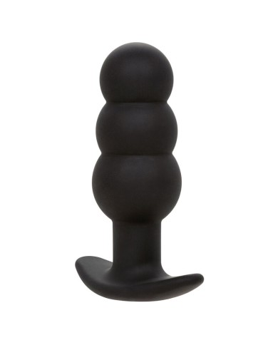 CALEXOTICS ROCK BOTTOM PLUG ANAL CON CUENTAS 10 VIBRACIONES SILICONA NEGRO