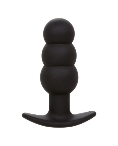 CALEXOTICS ROCK BOTTOM PLUG ANAL CON CUENTAS 10 VIBRACIONES SILICONA NEGRO