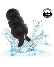 CALEXOTICS ROCK BOTTOM PLUG ANAL CON CUENTAS 10 VIBRACIONES SILICONA NEGRO