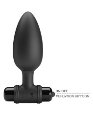 PRETTY LOVE VIBRA BUTT PLUG 2 PLUG ANAL 10 VIBRACIONES NEGRO
