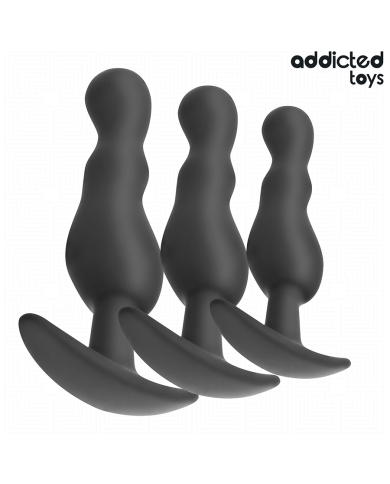 ADDICTED TOYS SET DE 3 PLUG ANAL SILICONA MODELO 1