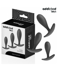 ADDICTED TOYS SET DE 3 PLUG ANAL SILICONA MODELO 2
