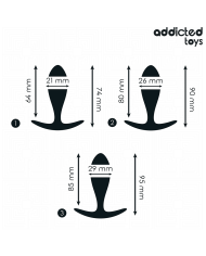 ADDICTED TOYS SET DE 3 PLUG ANAL SILICONA MODELO 2