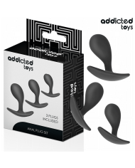 ADDICTED TOYS SET DE 3 PLUG ANAL SILICONA MODELO 3