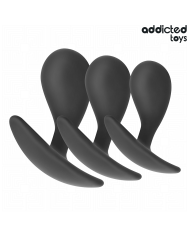 ADDICTED TOYS SET DE 3 PLUG ANAL SILICONA MODELO 3