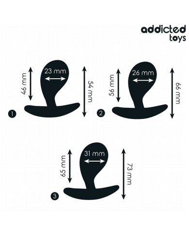 ADDICTED TOYS SET DE 3 PLUG ANAL SILICONA MODELO 3