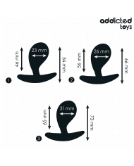ADDICTED TOYS SET DE 3 PLUG ANAL SILICONA MODELO 3