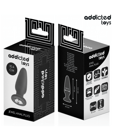ADDICTED TOYS PLUG ANAL CON JOYA SILICONA TALLA M 104 CM